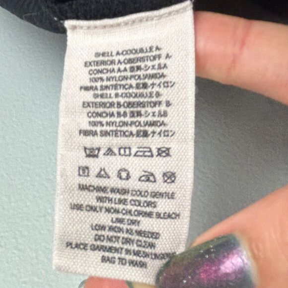 Free People Sheer Lace Mini Dress Black Tiered Flowy Ruffles Whimsigoth sz S - Picture 14 of 15